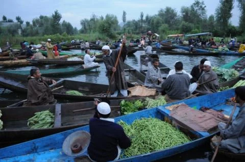 Srinagar trh na vodě