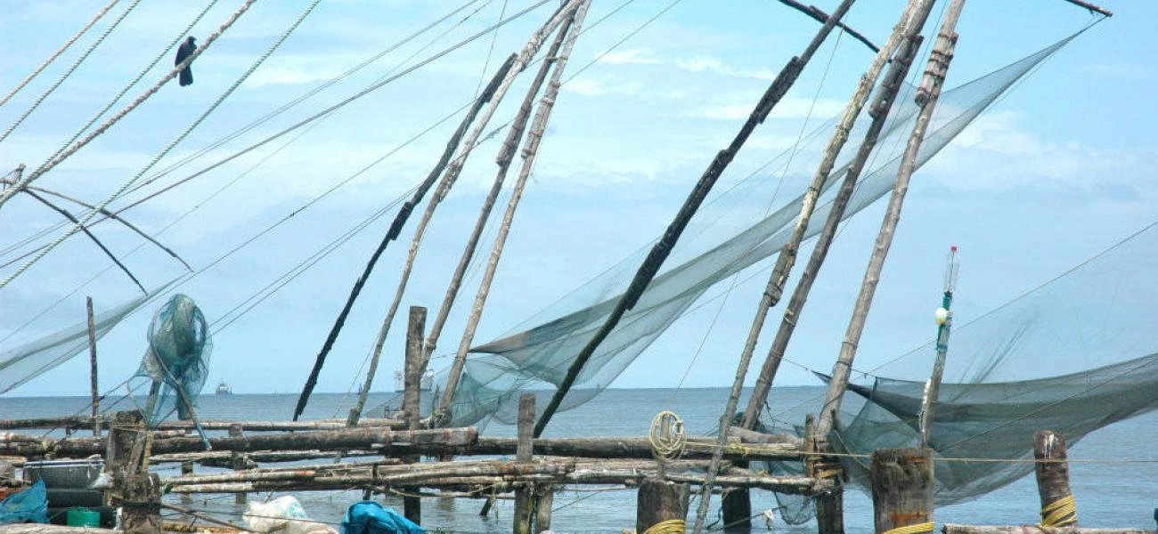 čínské rybářské sítě v jihoindickém Kočinu