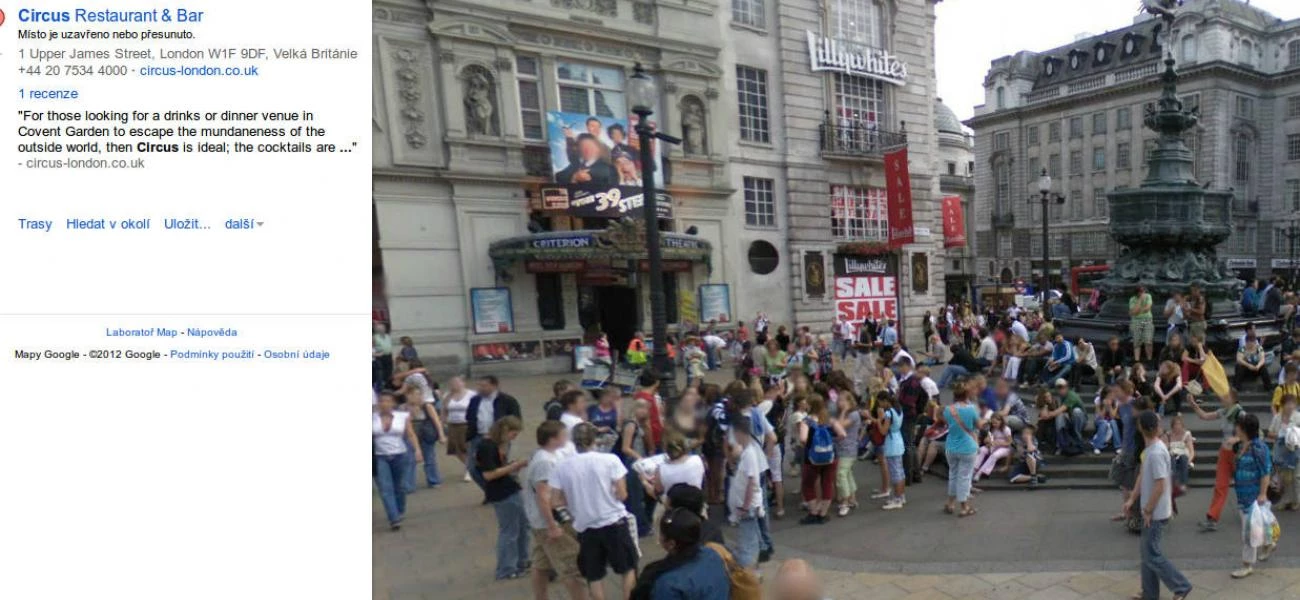 Piccadilly Circus ve Street View