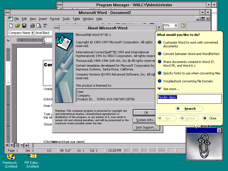 MS Office Word 97