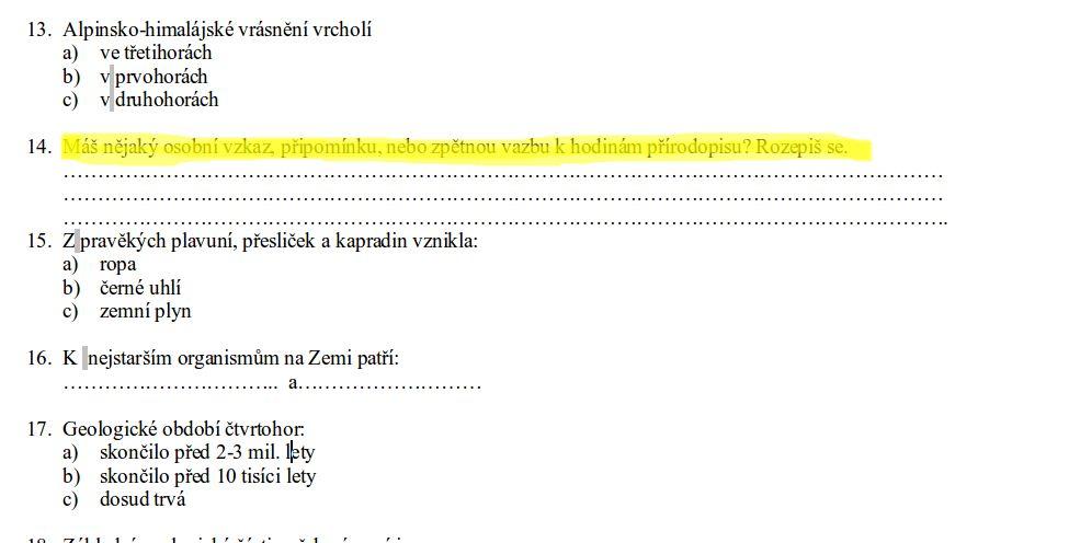I učitel potřebuje zpětnou vazbu