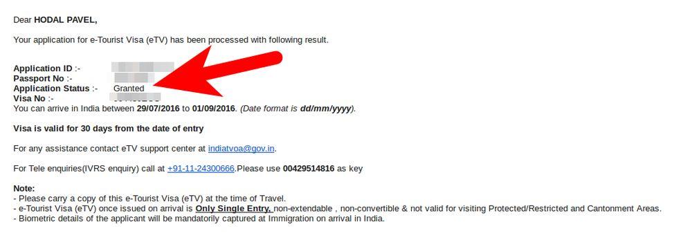 e-vízum do Indie