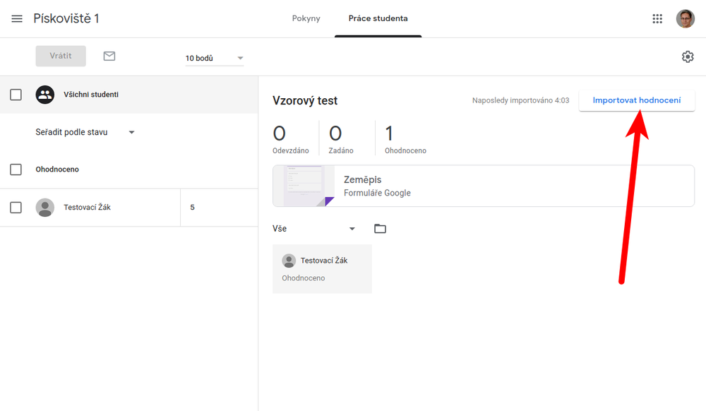 Kvízy a testy v Google Classroom