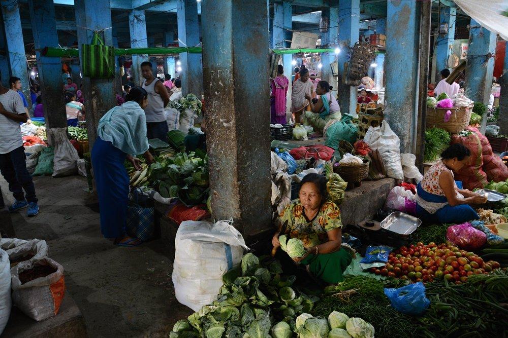 Tržnice v Manipuru, Indie