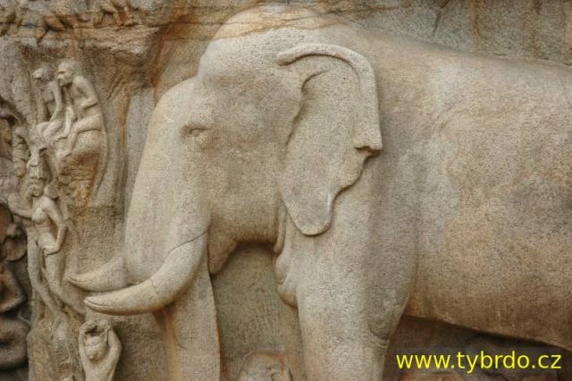 Mahabalipuram - reliéf sestoupení Gangy